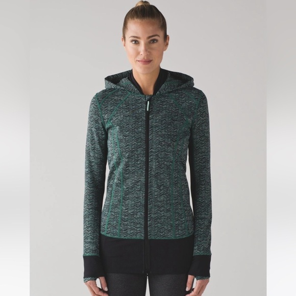 lululemon athletica Sweaters - Lululemon Daily Practice Jacket Athleisure Training Sea Mist Deep Green Size 4